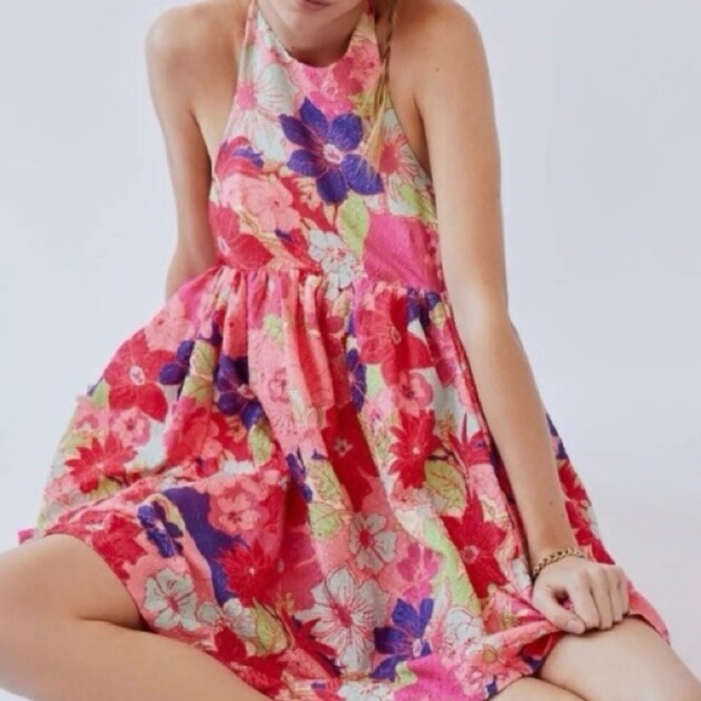 Free people Casual Pink and Red Dress